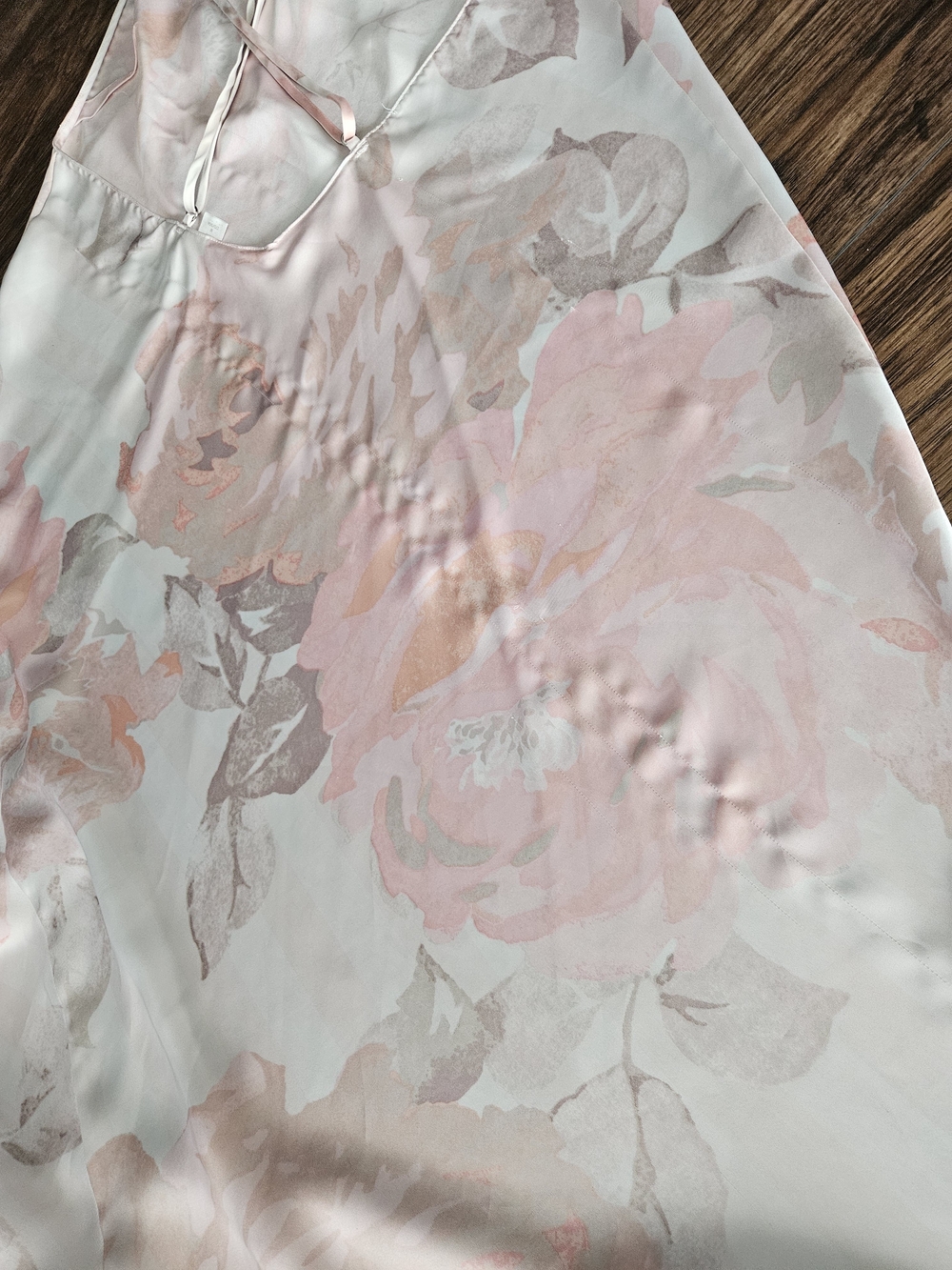 Victoria's Secret Floral Satin Slip Dress Nightgown medium - Picture 9 of 13